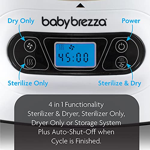 Baby Brezza Baby Bottle Sterilizer and Dryer Machine – Electric Steam Sterilization - Universal Fit - Pacifiers, Glass, Plastic, and Newborn Feeding Bottles