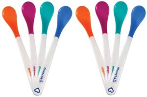 munchkin white hot safety spoons, assorted colors 4 ea (pack of 2)