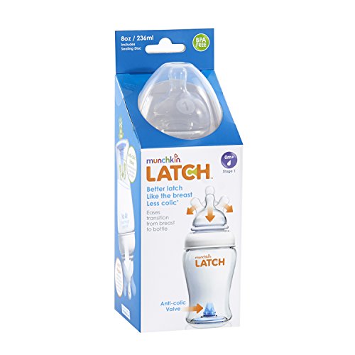 Munchkin® Latch™ BPA-Free Baby Bottle, White 8 Ounce, 1 Pack