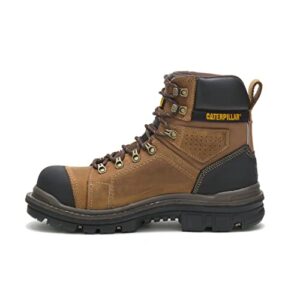 cat footwear men's hauler 6" waterproof composite toe work boot, dark beige, 11