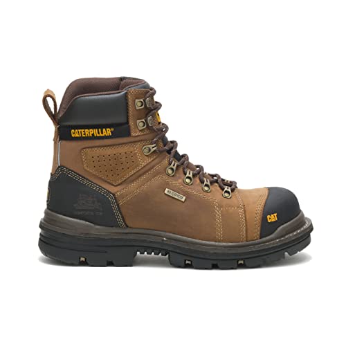 Cat Footwear Men's Hauler 6" Waterproof Composite Toe Work Boot, Dark Beige, 11
