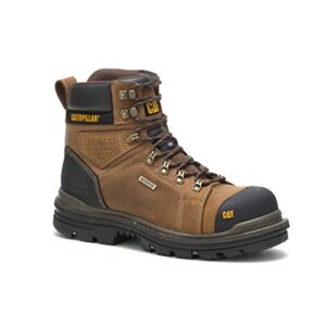 Cat Footwear Men's Hauler 6" Waterproof Composite Toe Work Boot, Dark Beige, 10