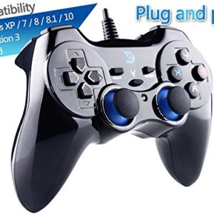 ZD-V+ USB Wired Gaming Controller Gamepad For PC/Laptop Computer(Windows XP/7/8/10/11) & PS3 & Android & Steam - [Black]