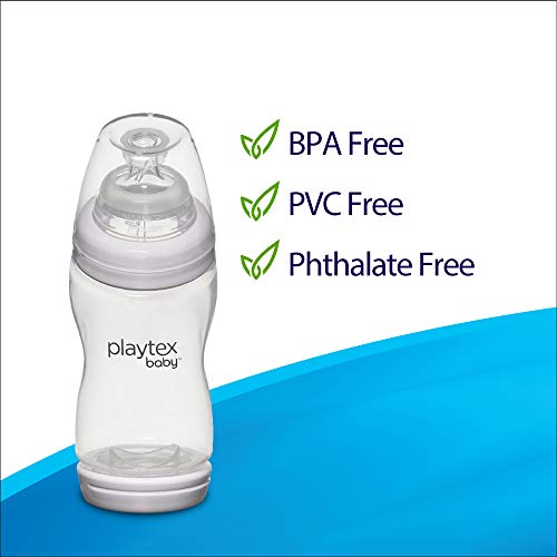 Playtex Baby VentAire Bottle for Boys, Helps Prevent Colic and Reflux, 9 Ounce Blue Bottles, 3 Count