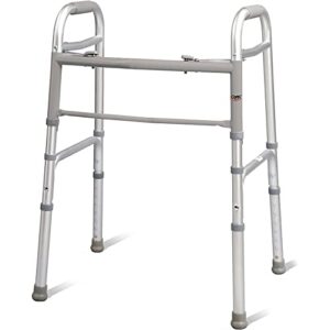 carex lightweight folding walker for seniors, adult walker, portable medical walker with adjustable height, 30-37 inches, senior walker and walker for adults, foldable