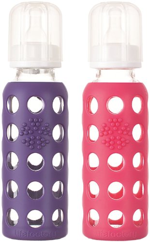 Lifefactory Baby Bundle - Bottle Set - Raspberry/Purple - 9 oz - 2 pk