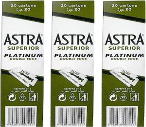 300 astra platinum double edge safety razor blades (3 x 100)
