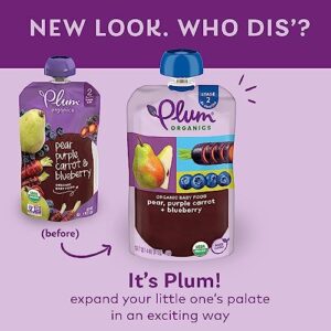 Plum Organics | Stage 2 | Organic Baby Food Meals [6+ Months] | Fruit & Veggie Variety Pack | 3.5 Ounce Pouch (Pack Of 18)