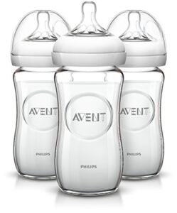 philips avent natural glass bottle, 8 ounce (pack of 3)