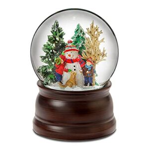 snowman and friends snow globe by the san francisco music box company