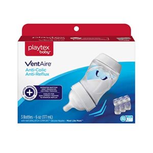 Playtex Baby Ventaire Bottle, Helps Prevent Colic & Reflux, 6 Ounce Bottles, 3Count