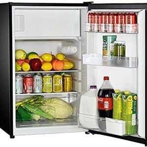 Avanti RMX45B3S RMX45B 4.5 cu. ft. Compact Refrigerator, Mini-Fridge, in Stainless Steel, Black