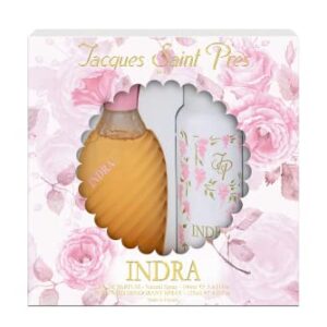 Ulric De Varens Indra Eau De Parfum for Women 2pcs Set - Warm, Welcoming Floral Scent - Notes of Jasmine, Iris, & Amber- Feminine, Delicate & Gentle- 3.4 Fl Oz + 4 Fl oz Deodorant Spray