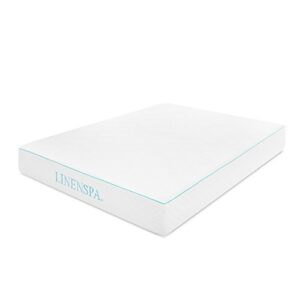 linenspa 10 inch gel memory foam mattress - dual layered - certipur-us certified - medium feel - 10 year warranty - queen size