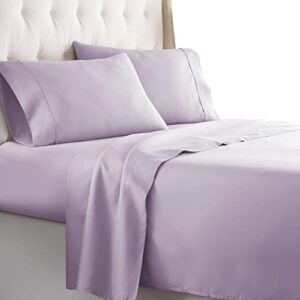 hc collection 1800 series bedding sheets & pillowcases bed linen set with 16 inch deep pockets, queen, lavender