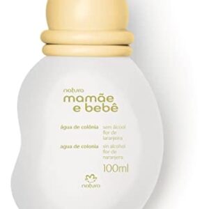 Linha Mamae Bebe Natura - Agua de Colonia Sem Alcool Flor de Laranjeira 100 Ml - (Natura Mom and Baby Collection - Alcohol-Free Orange Blossom Eau de Cologne 3.4 Fl Oz)