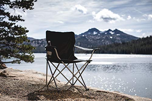 PTZ Camp Chair - Picnic Chair - Beach Chair with Carrying Bag, (Black)