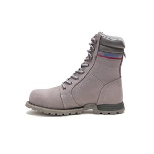 Cat Footwear Women's Echo Waterproof Steel Toe Work Boot, Frost Grey, 9.5 Wide