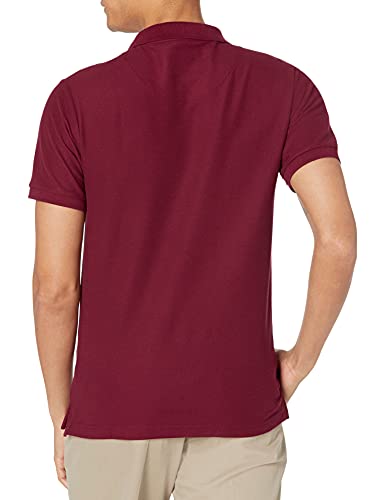 IZOD Uniform Young Mens Short Sleeve Pique Polo, Burgundy, 36/37