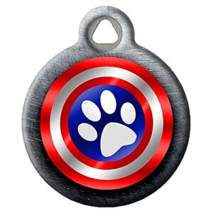 dog tag art canine america shield personalized pet id tag for dogs, silent customized dog tag (small)