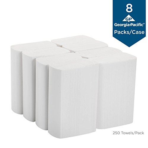 Georgia-Pacific 2212014 Professional Series Premium 1-Ply Multifold Paper Towels by GP PRO (Georgia-Pacific), White, 250 Towels Per Pack, 8 Packs Per Case