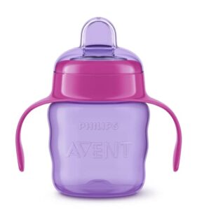 philips avent classic soft spout cup, 200ml (pink/purple)