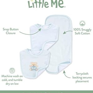 Little Me Baby Boys' 3-Piece Giraffe Bib and Burp Set