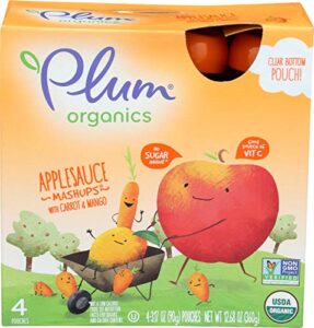 plum organics, friut & veggie mashups, 3.17 oz, 4 ct