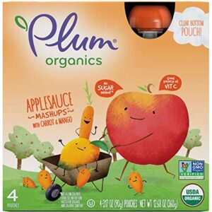 Plum Organics, Friut & Veggie Mashups, 3.17 Oz, 4 Ct