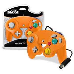 old skool controller compatible with gamecube/wii - orange (spice)