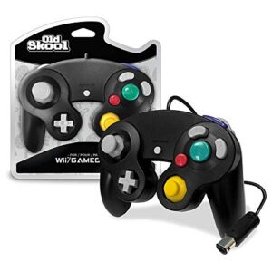 old skool controller compatible with gamecube/wii - black