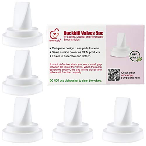 Nenesupply 5 pc Duckbill Valves Compatible with Medela and Spectra Pump Parts Use on Spectra S2 Spectra S1 and Pump in Style Harmony Symphony Replace Spectra Duckbill Valves and Medela Valve