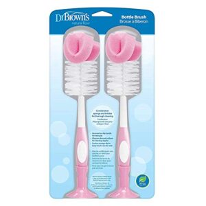 dr. browns baby bottle brush - pink - 2 count