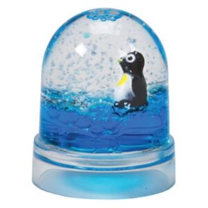 warm fuzzy toys (1) penguin snow globe - liquid snow dome with penguin figurine - plastic snow globe - collectible novelty ornament for home decor, birthdays,christmas, and granddaughter gifts