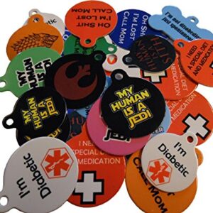 Cute Dog Cat Pet Id Tag - "Cookie" - Personalize Colors and Your Pet Info