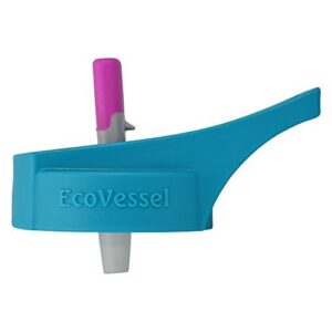 EcoVessel KT-PNKBLU Kids Flip Spout Lid Pink with Blue Lid Only