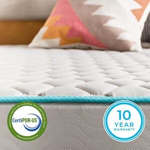 Linenspa 6 Inch Innerspring Queen Mattress with Foam Layer - Firm Feel - CertiPUR-US Certified - Mattress in a Box White