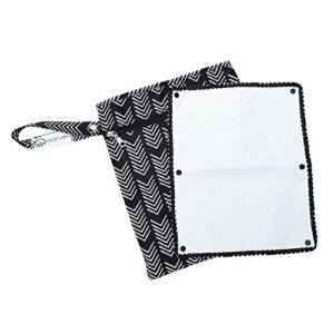 sarah wells pumparoo wet/dry bag for breast pump parts (black & white)