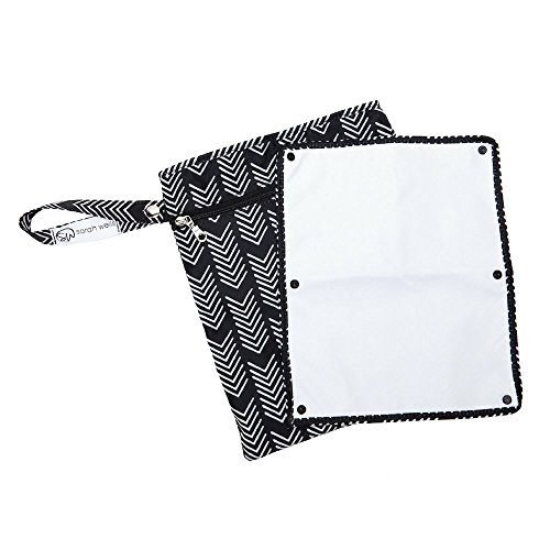 Sarah Wells Pumparoo Wet/Dry Bag for Breast Pump Parts (Black & White)