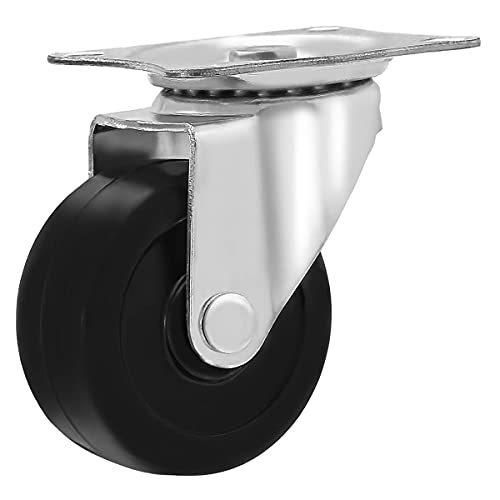 24 Pack 2" Swivel Caster Wheels Hard Rubber Base with Top Plate & Bearing