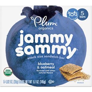 plum organics jammy sammy blueberry & oatmeal, 1.02 oz, 5 ct