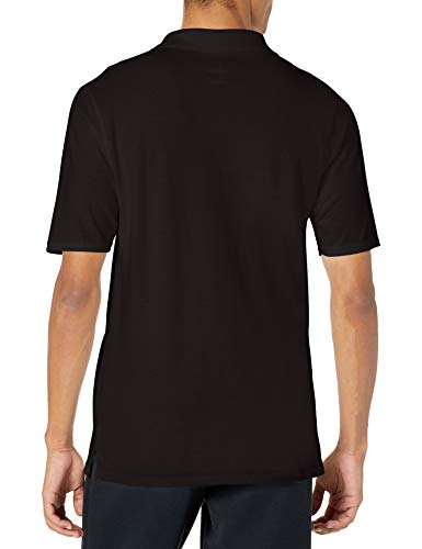 Hanes mens Short Sleeve X-temp Performance Polo fashion t shirts, Black, Large US