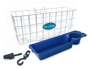 bundle: premium clip-on walker basket with free carry-all hooks ($12 value)