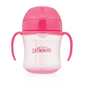 Dr. Brown's Soft-Spout Transition Cup, 6 Ounce (6M+), Pink, Single