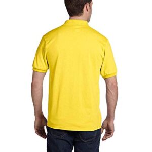 Hanes Cotton-Blend Men`s Jersey Polo Yellow