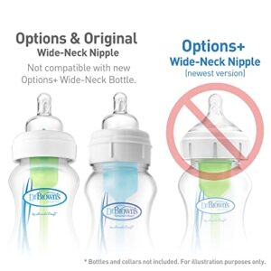 Dr. Brown's Original Wide-Neck Nipple, Level 2 (3m+), 6-Pack