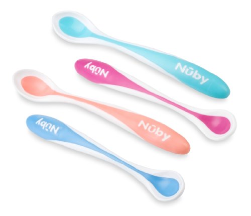 Nuby Hot Safe Feeding Spoons, 4 Count