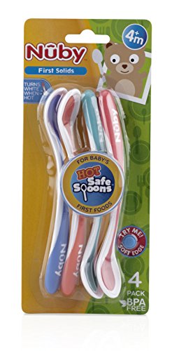 Nuby Hot Safe Feeding Spoons, 4 Count