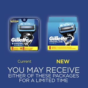 Gillette ProGlide Chill Razor Refills for Men, 8 Blade Refills