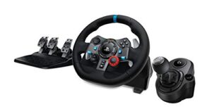logitech g29 driving force racing wheel + floor pedals + g driving force shifter bundle - ps5/ps4/pc